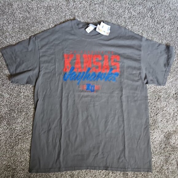 MV Sport Other - NWT MV Sports NCAA University of Kansas Jayhawks 1865 Gray Size XL Short Sleeve